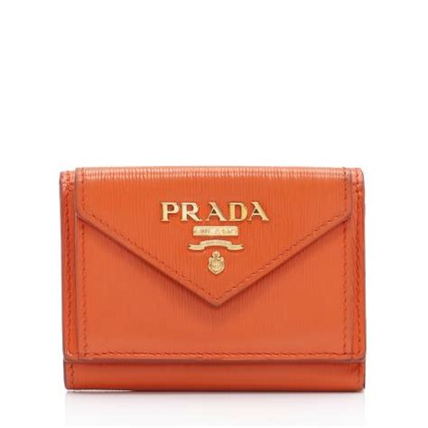 prada saffiano tri fold wallet|Prada zipper wallet.